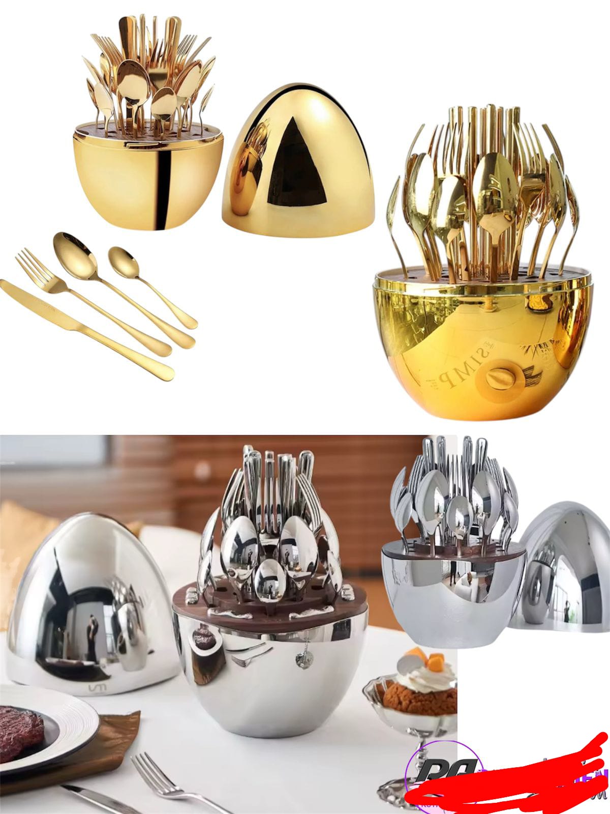 Cutlery Set and Egg Holder